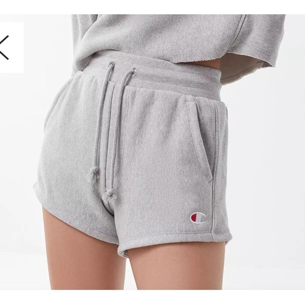 Champion x Urban Outfitters Drawstring Gray Fleece Shorts Reverse Weave 3” XS